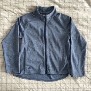 adidas Kids Heathered Blue Full-Zip Jacket